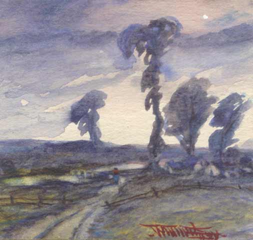 a watercolour painting by William Maurice Merrick McElroy