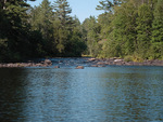 The foot of Stacks Rapids on the Petawawa River upstream of Cedar Lake in Algonquin Park