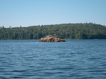 rock just south of the narrows in Catfish Lake in Algonquin Park