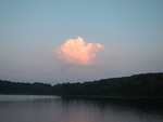 Morning cloud over Catfish Lake in Algonquin Park
