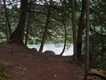 the bottom end of the portage around the timber slide on the Petawawa Ricer above Cedar Lake in Algonquin Park