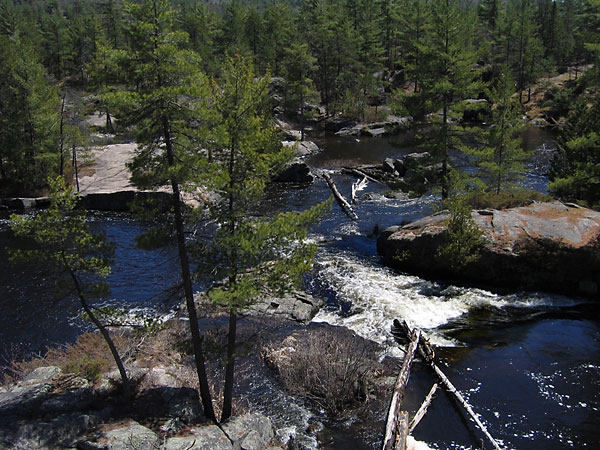 Barron River upstream of the waterslide and High Falls in Algonquin Park