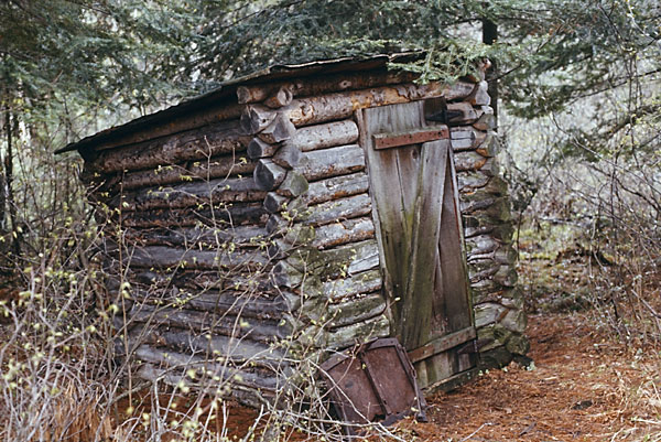outhouse at campsite at High Falls on Nipissing River