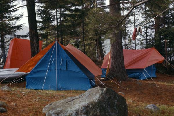 threeman Taymor Hunter tent at Burntroot Lake