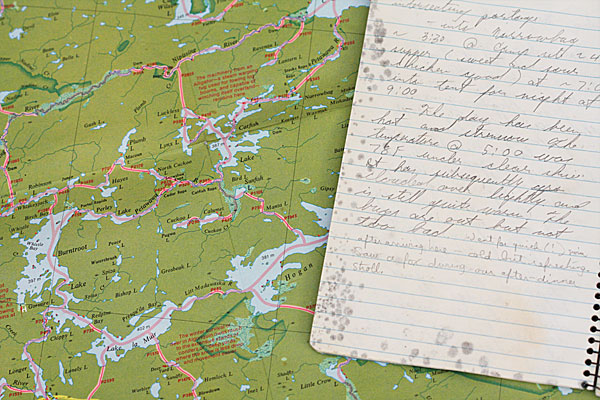 trip notebook on 1979 Park Map