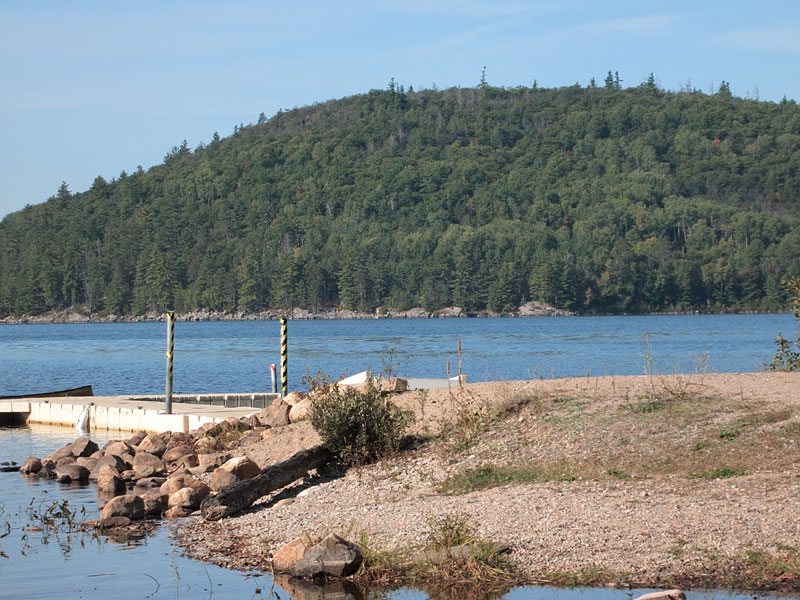 The pier at Achray on Grand Lake in Algonquin Park