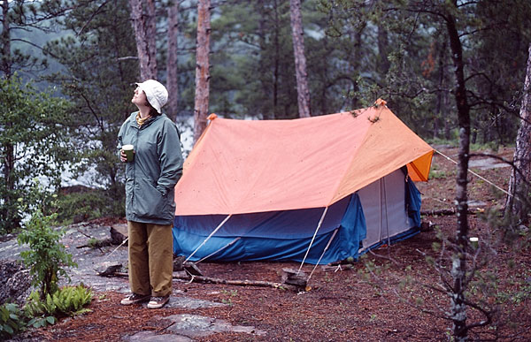 threeman Taymor Hunter tent at Carcajou Lake