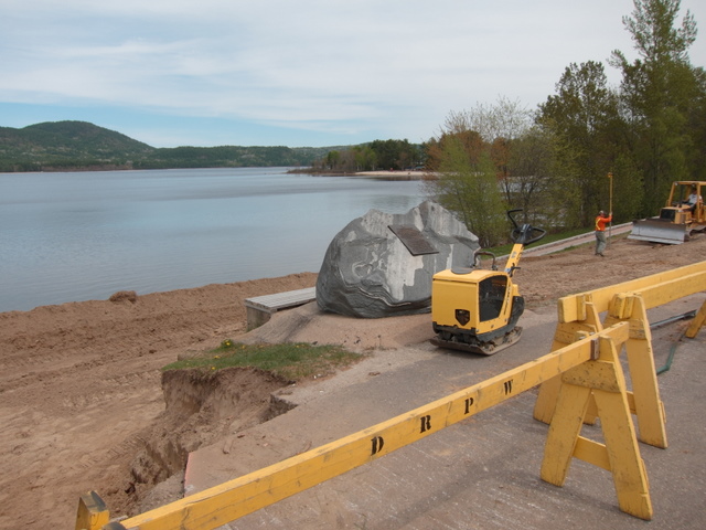 removal of white pines at Centennial Rock in Deep River