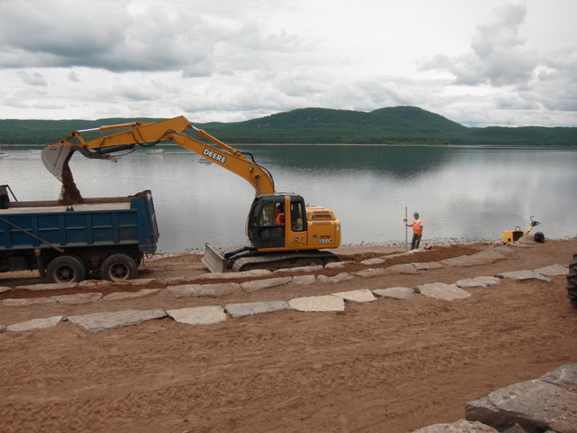 Reconstruction at Centennial Rock in Deep River