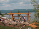 from a photo gallery showing the evolution of the deep river waterfront with particular emphasis on the reconstruction of centennial terrace in the summer of 2010