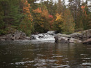 from a photo gallery illustrating visiting high falls and the water slide on the barron river in algonquin park the hard way  by canoe from high falls lake 2010 september 29