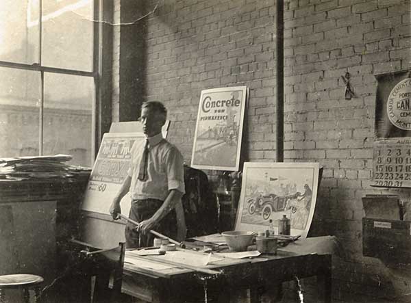 George Eldon McElroy Sr. at work in Detroit