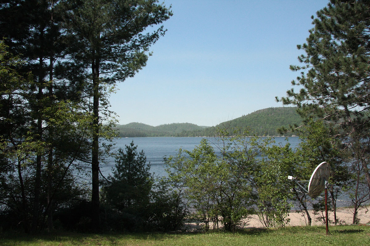 The view from the porch of the OutSideIn at Achray in Algonquin Park in 2013