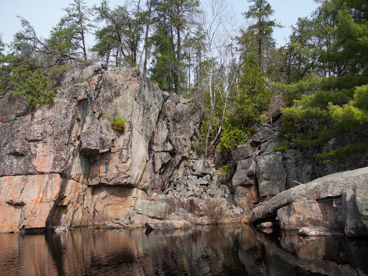Pictograph site on Grand Lake in Algonquin Park
