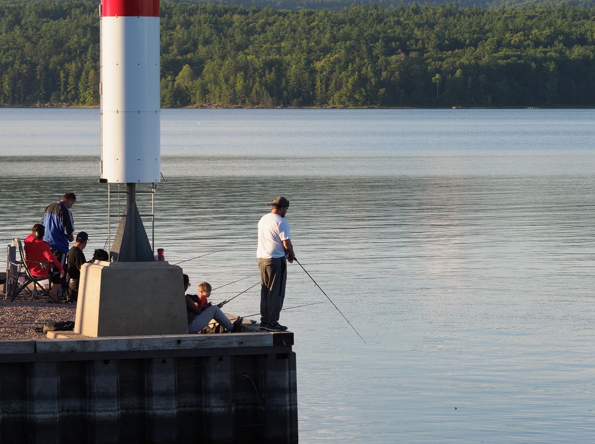 Fishing at the Deep River Pier