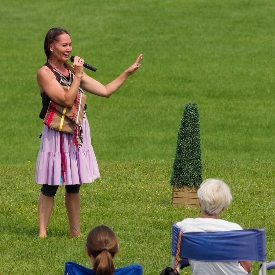 Christine Friday performs Maggie and Me on the Deep River campus