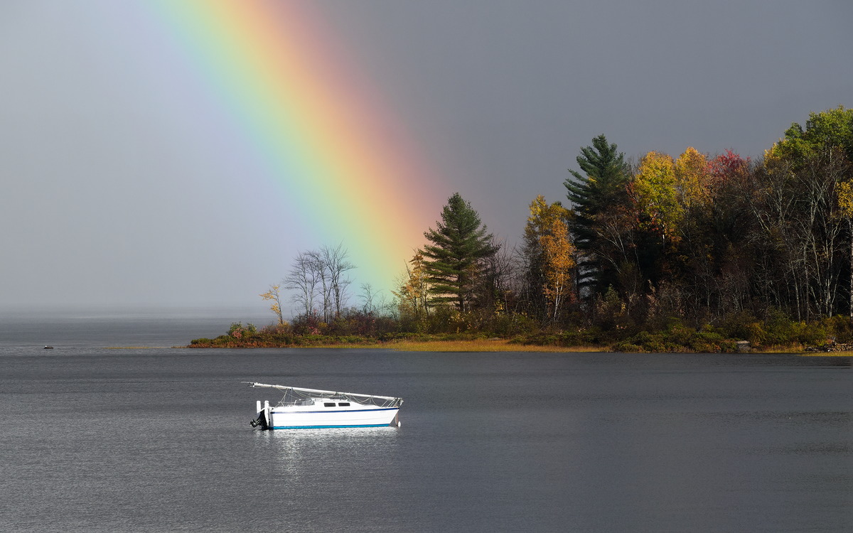 Deep River Waterfront  20221015  squall rainbow