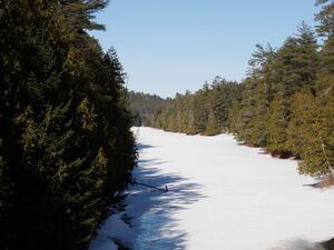 Early spring drive to Lake Travers in Algonquin Park