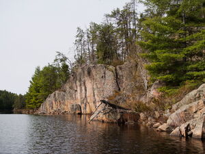 Mouth of Carcajou Bay on Grand Lake in Algonquin Park