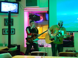Mitch Desilets and Bob perform at Long Shots Sports Cafe in Deep River  20230304