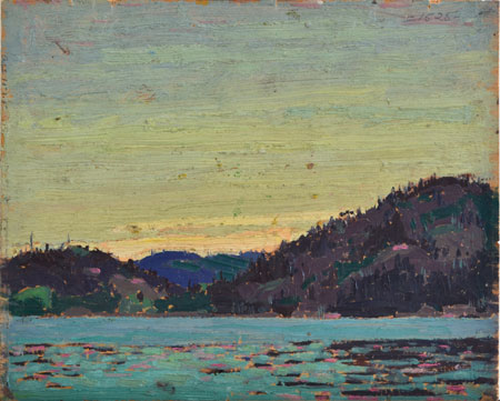 Tom Thomson sketch  Hills and Swirling Sky verso