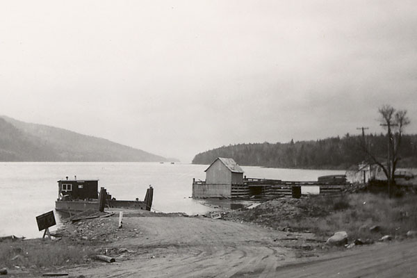 Ferry and Dock at Swisha 1950