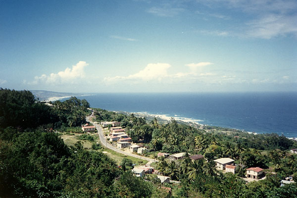 The East Coast of Barbados as seen from St Johns Church