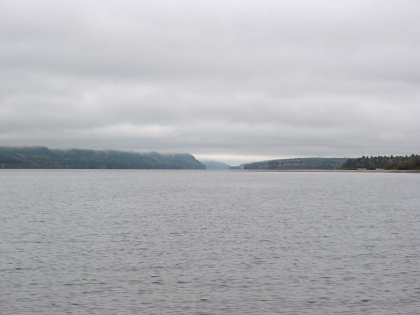 looking down river from Point Alexander