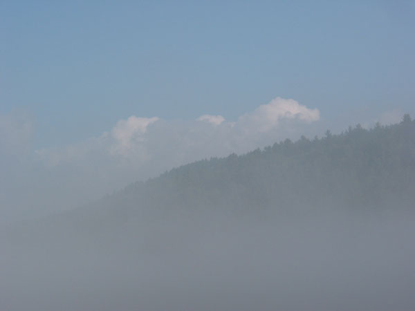 Morning Mist on Quebec shore of Ottawa River near Point Alexander