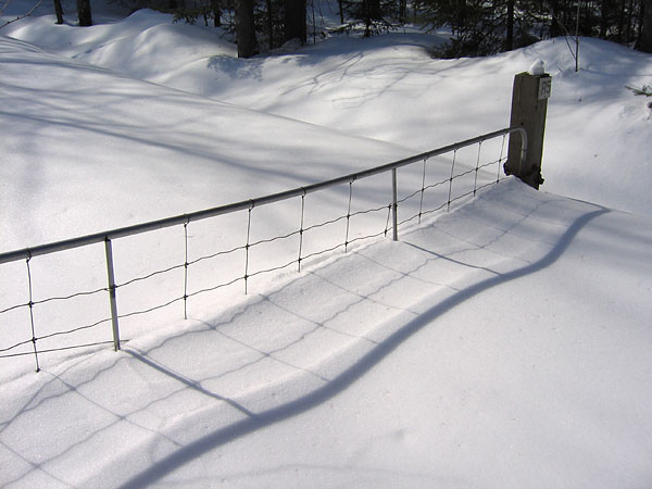 snow obstructed gate