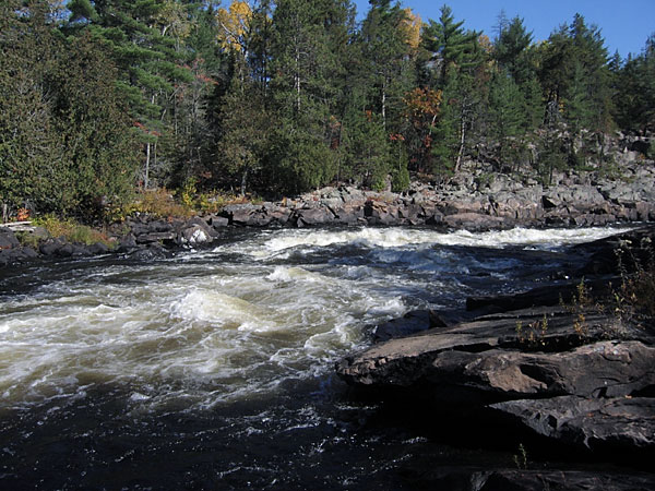 top of Devils Cellar Rapids on the Petawawa River