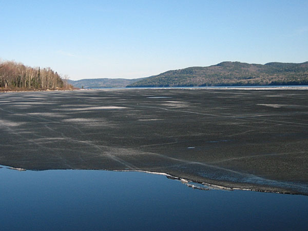 Ice out at Deep River on Ottawa River