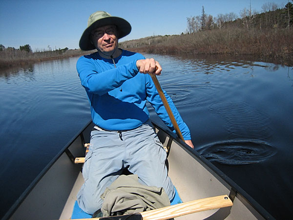 paddling the Chalk River near Hwy 17