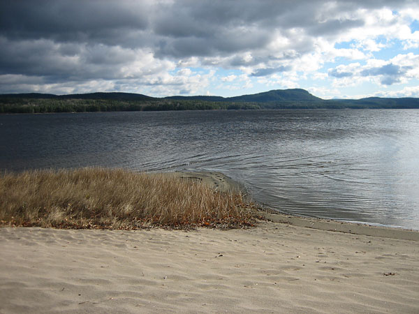 Mount Martin as seen from Burkes Beach on the Ottawa River at Point Alexander