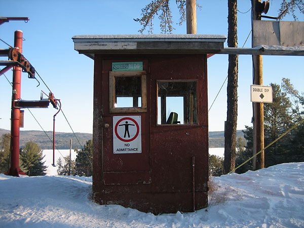 Tow operator building at Double Dip Ski Hill