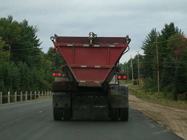 repaving Highway 17 between Deep River and Chalk River