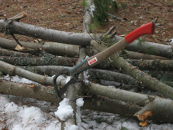 brush axe for cutting slash