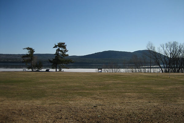 Deep River Campus showing Centennial Rock and Mount Martin