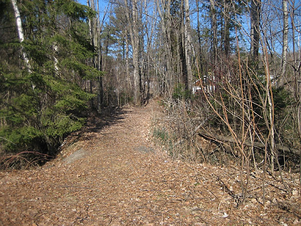 a path at the edge of Cedar Park in Deep River