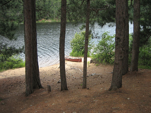 Island campsite on North Depot Lake in Algonquin Park