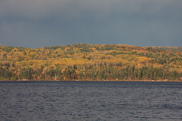 Quebec shore of Ottawa River as seen from Burkes Beach at Point Alexander