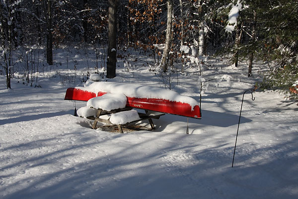 Picnic Table Snow Gauge
