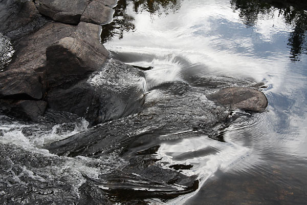 Water Slide at High Falls on the Barron River in eastern Algonquin Park