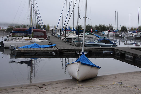 Sail boats at the Deep River Marina