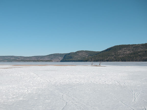 Burkes Beach on the Ottawa River at Deep River in winter