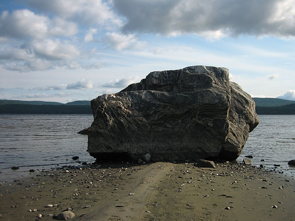 the big rock off the Deep River waterfront