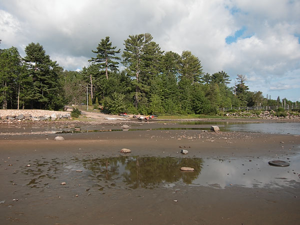 low water along the Deep River waterfront