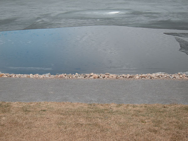 Ottawa River ice at Centennial Terrace Deep River