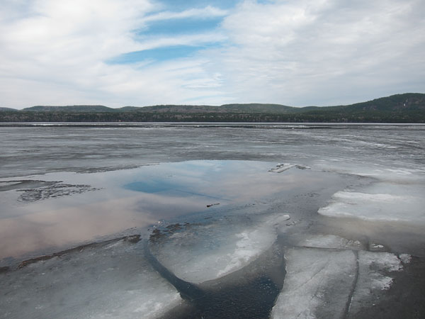 Ottawa River ice at the Deep River Pier