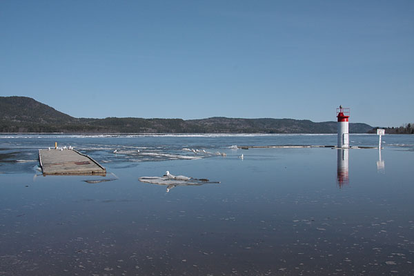 Ottawa River ice at the Deep River Pier